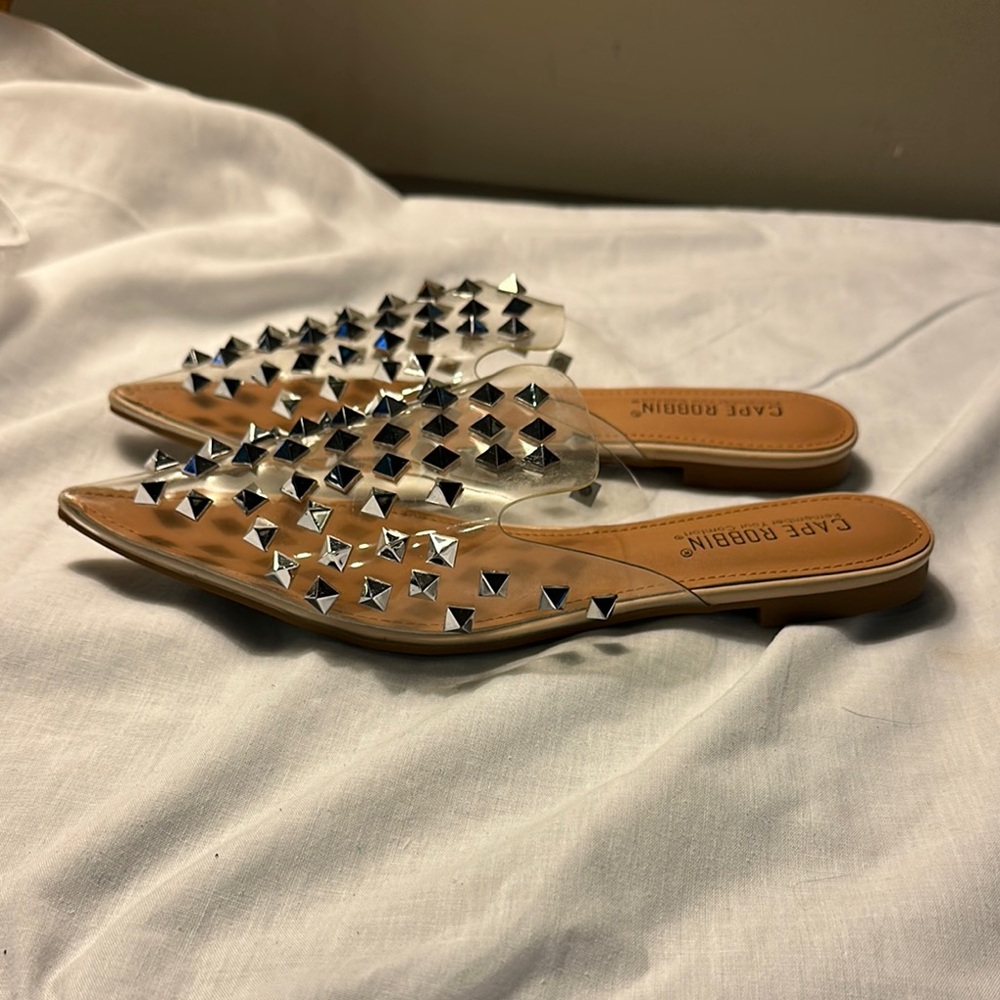 Cape Robbin Silver Studded Women's Shoes
